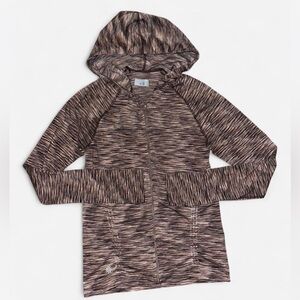Athleta Brown Spacedye Seamless Full Zip Hooded Jacket size M